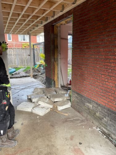 annemer MTB Bouw bezig met dubbele uitbouw Enschede